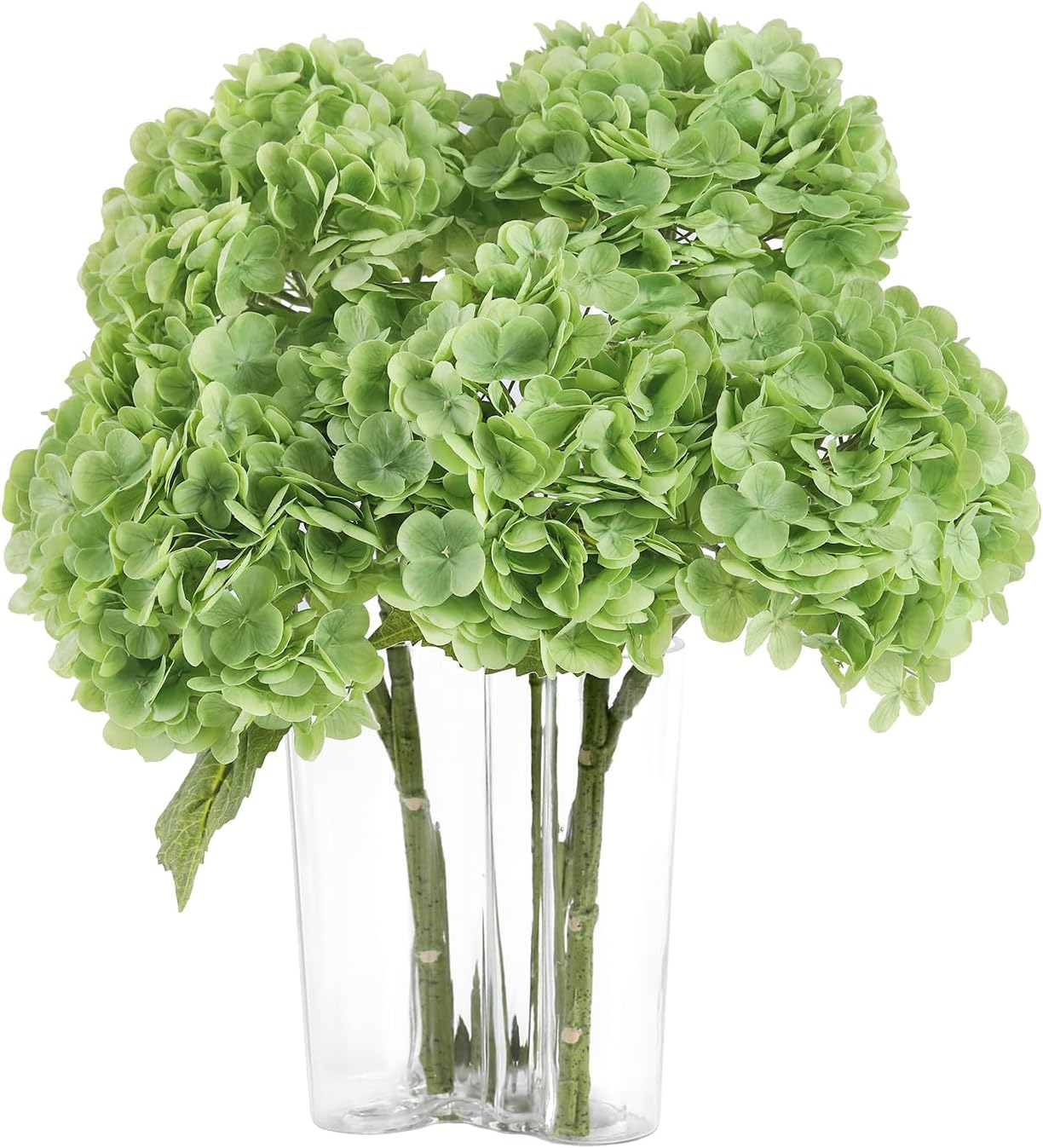 Blue Artificial Flowers — 22" — Green