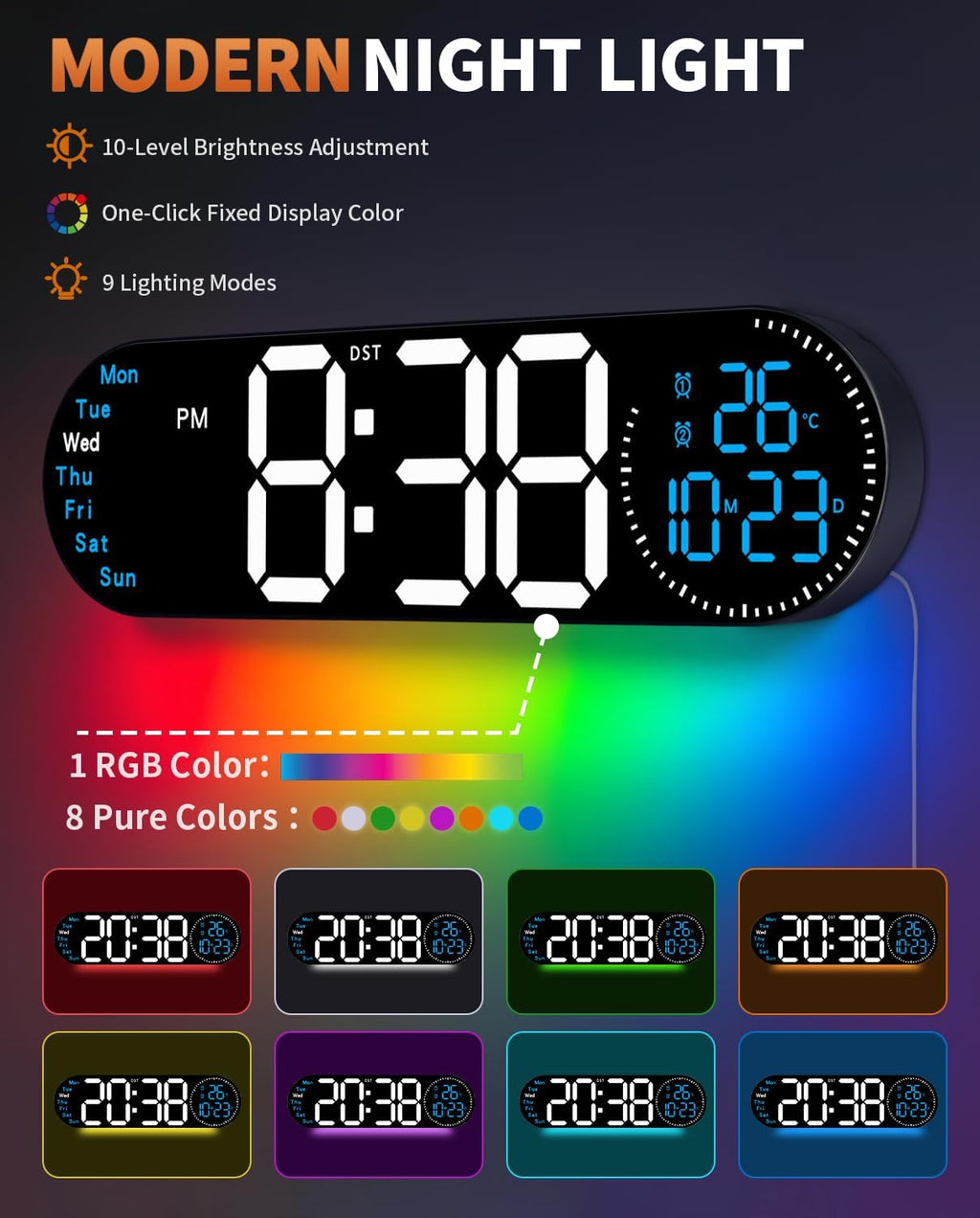 Color Changing Blue Table Lamp — 2" - View 4