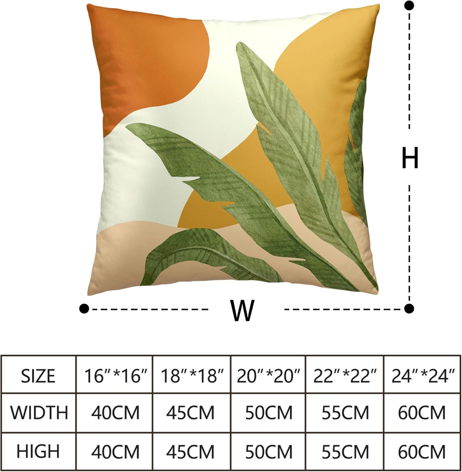 Boho Blue Throw Pillow Cover — 18" - View 3