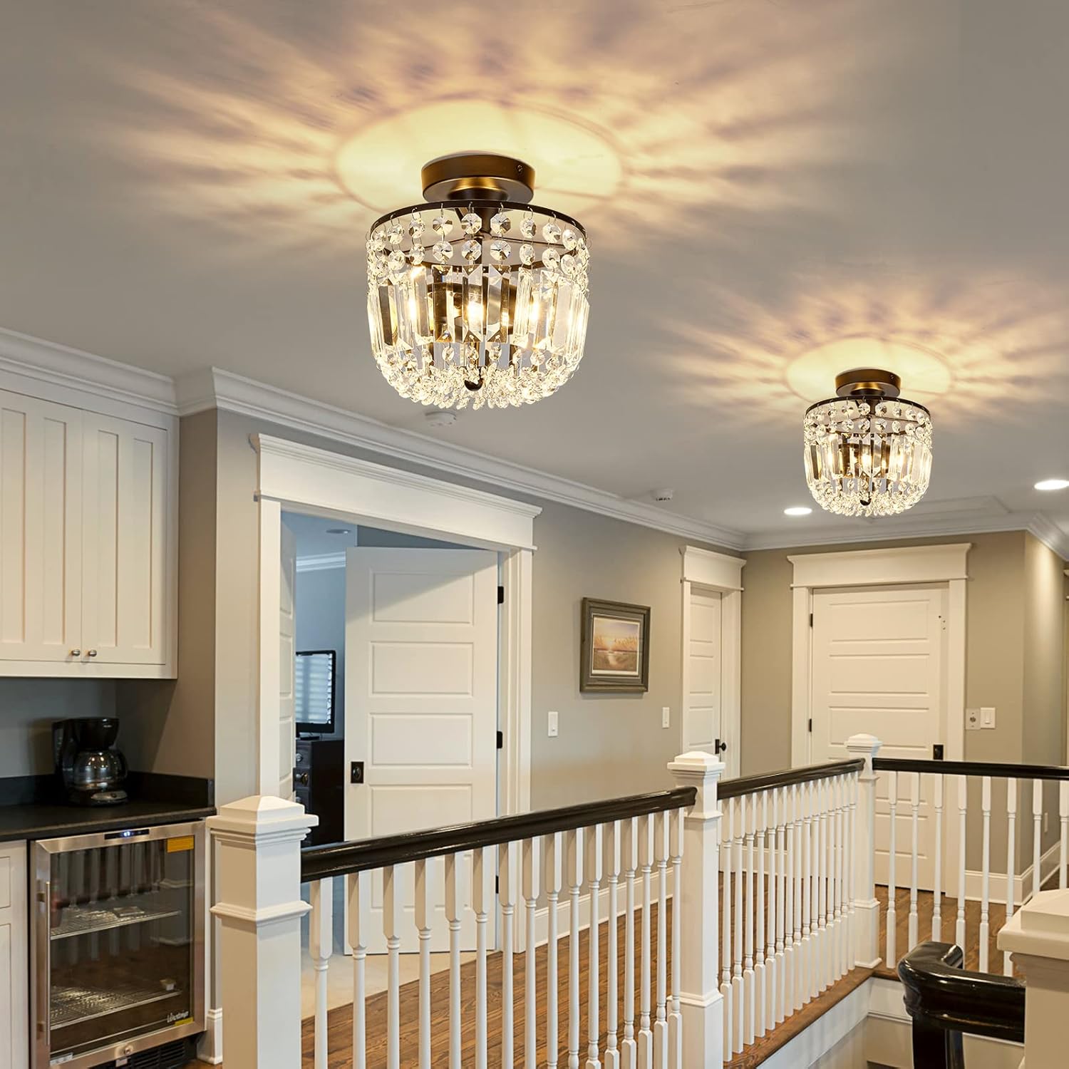 Luxe Glass Chandelier - View 8