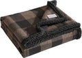Beige Throw Pillow — 50x60 — Cabin Plaid Brown