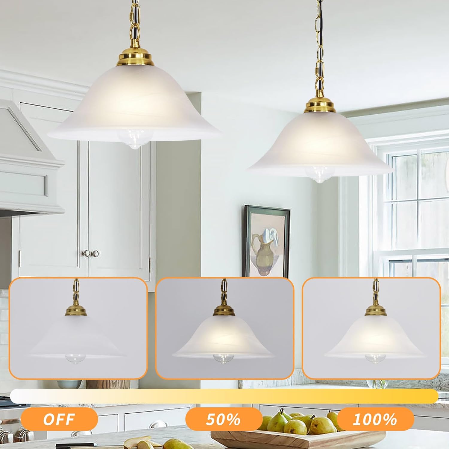 Dimmable Farmhouse Black Pendant Light - View 5