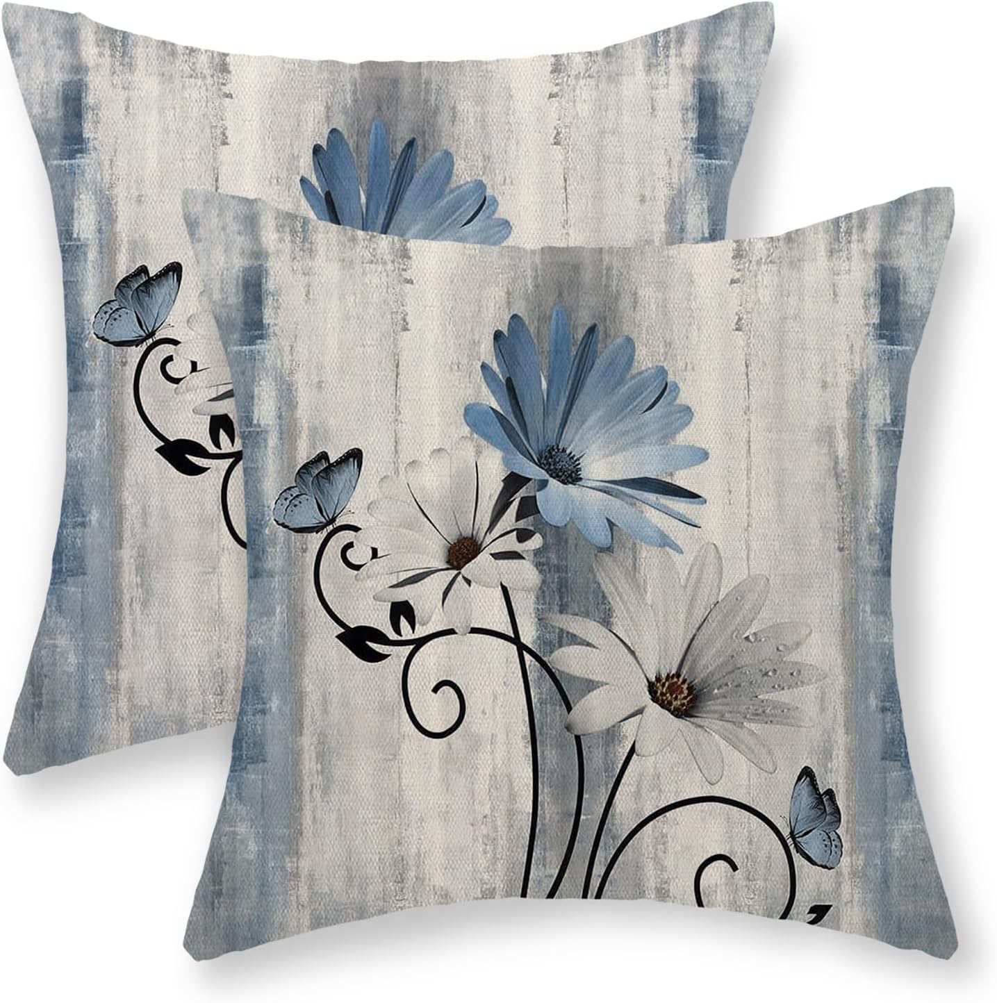 Linen Boho Beige Pillow Cover — 18" — 16" x 16" (Pack of 2)
