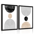 Framed Boho Blue Wall Art Print — 24"