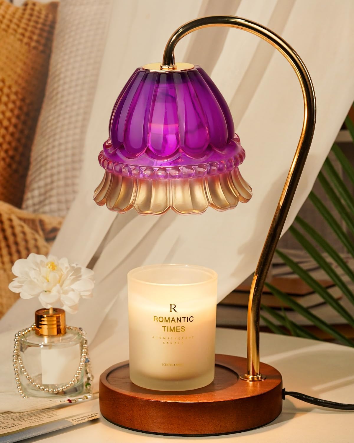 Adjustable Blue Table Lamp — Lily-purple2