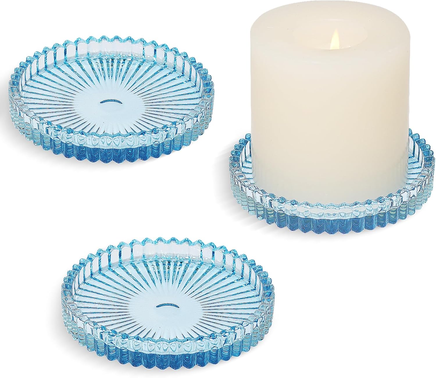 Blue Pillar Candle — 4" — Blue