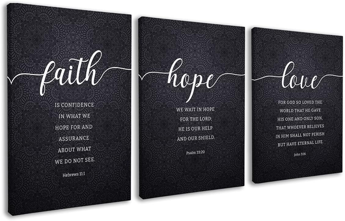 Framed Wall Art — Set of 3 — Large
