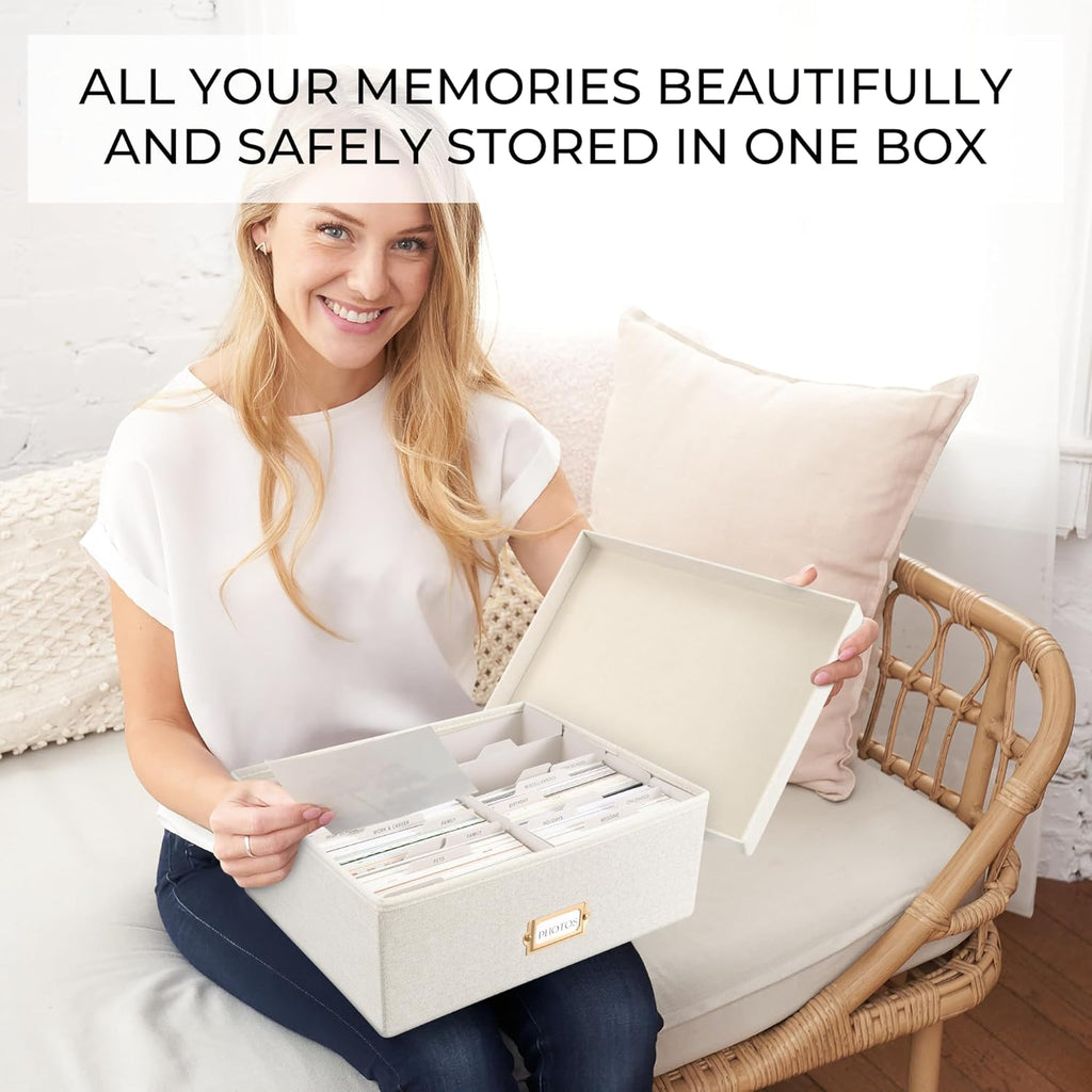 Linen Beige Storage Basket — 4x6 - View 3