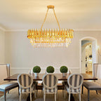 Oval Luxe Black Chandelier — 8-Light - View 9