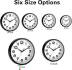 Battery Operated Modern Black Wall Clock — 18" - View 3