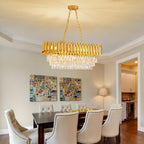 Oval Luxe Black Chandelier — 8-Light - View 3