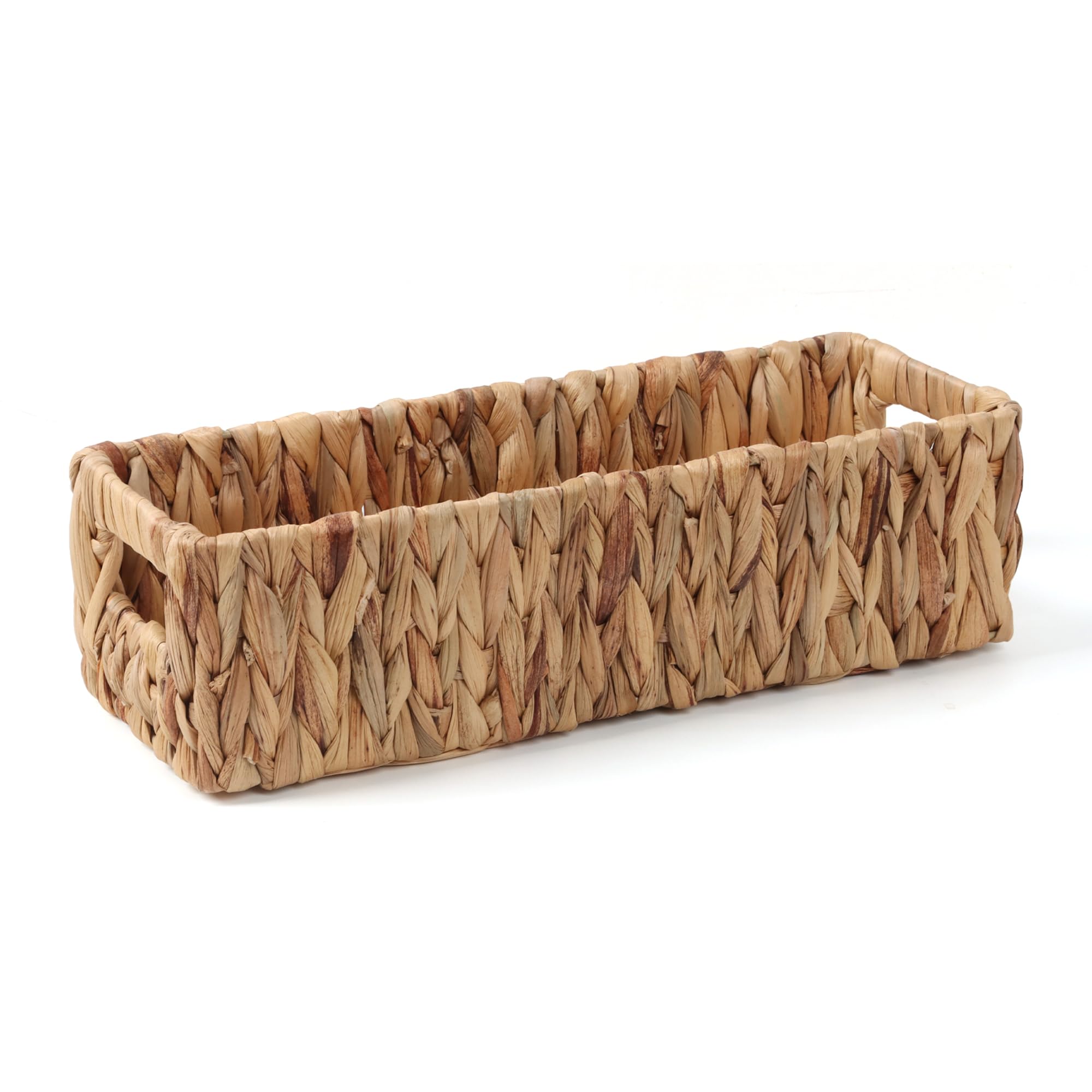 Rectangular Boho Beige Storage Bin — 14.5"
