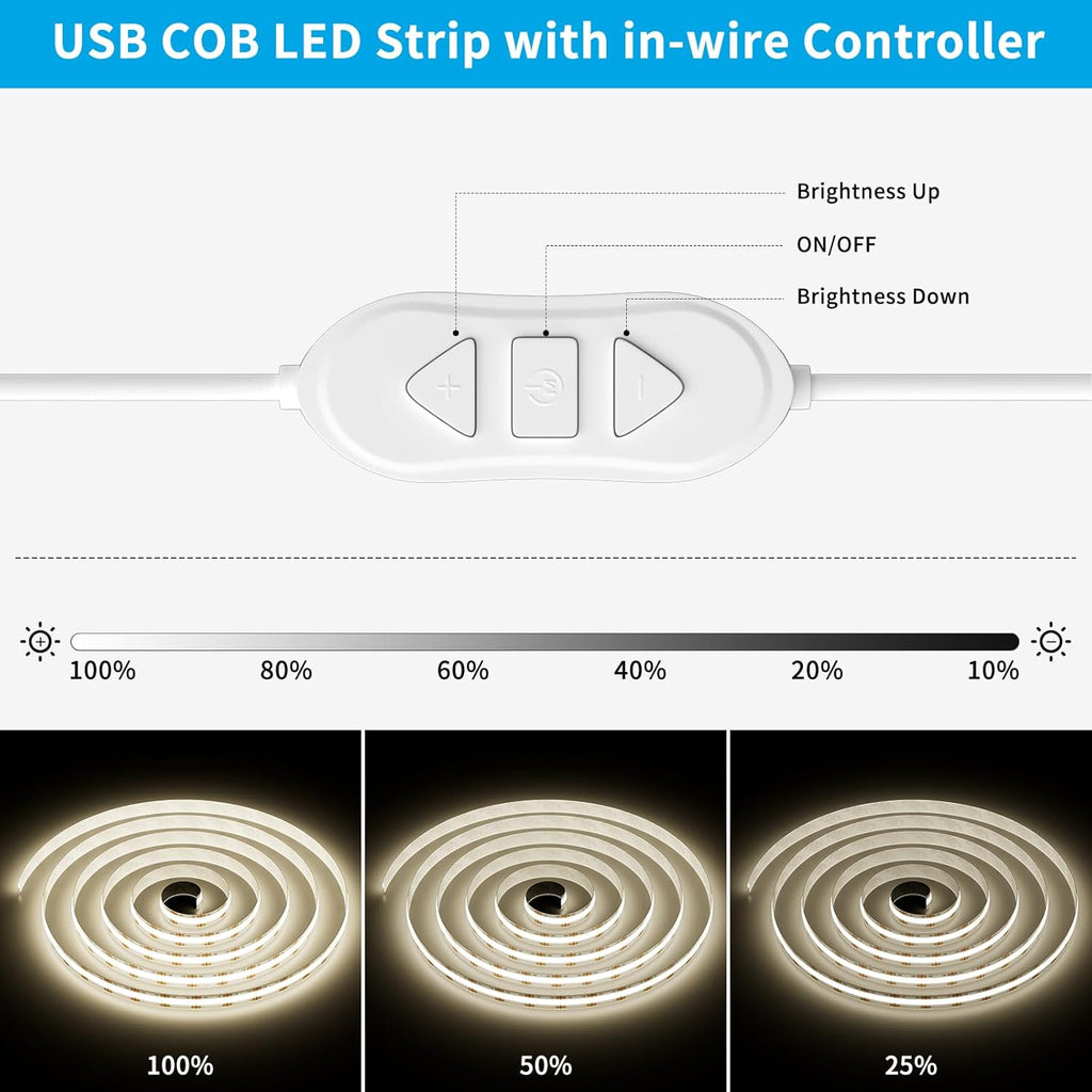 Dimmable Metal LED Strip Lights - View 2