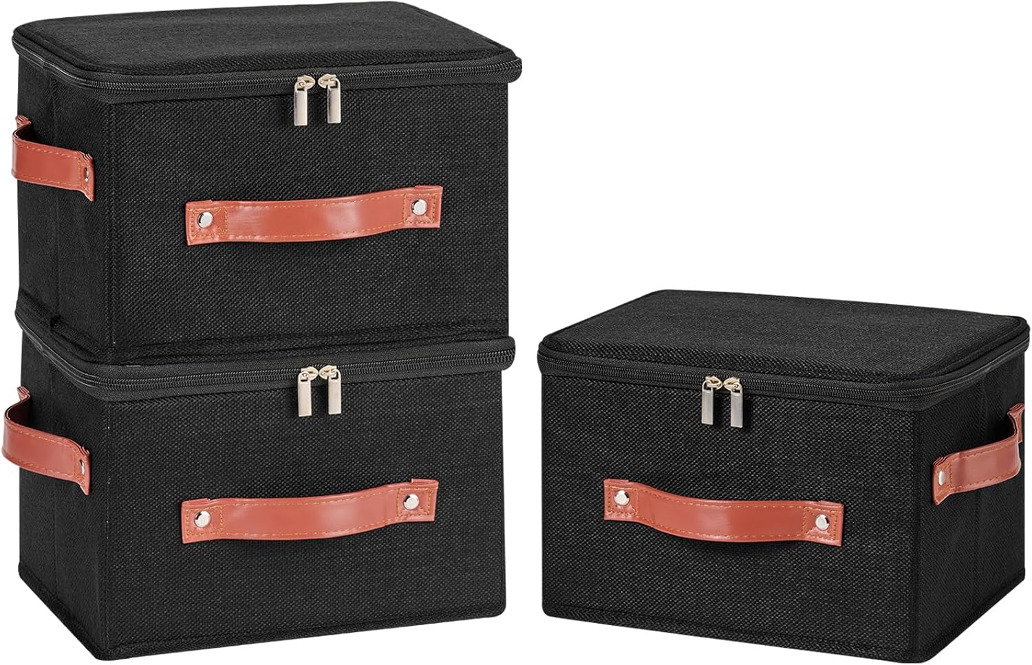 Linen Beige Storage Bin — Set of 1 — Small ( Pack of 3 )