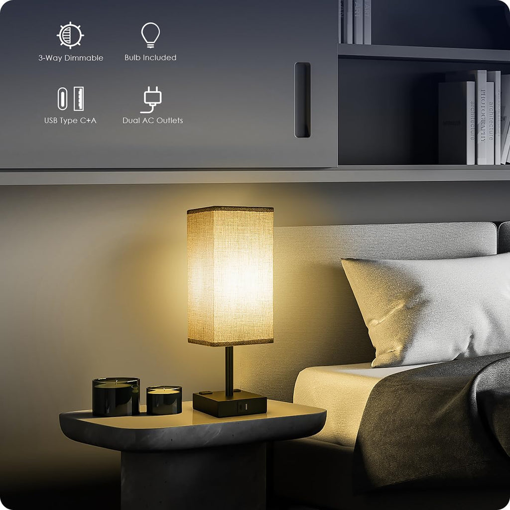 Dimmable Black Table Lamp - View 2