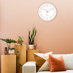 Battery Operated Luxe Beige Wall Clock — 12" - View 7