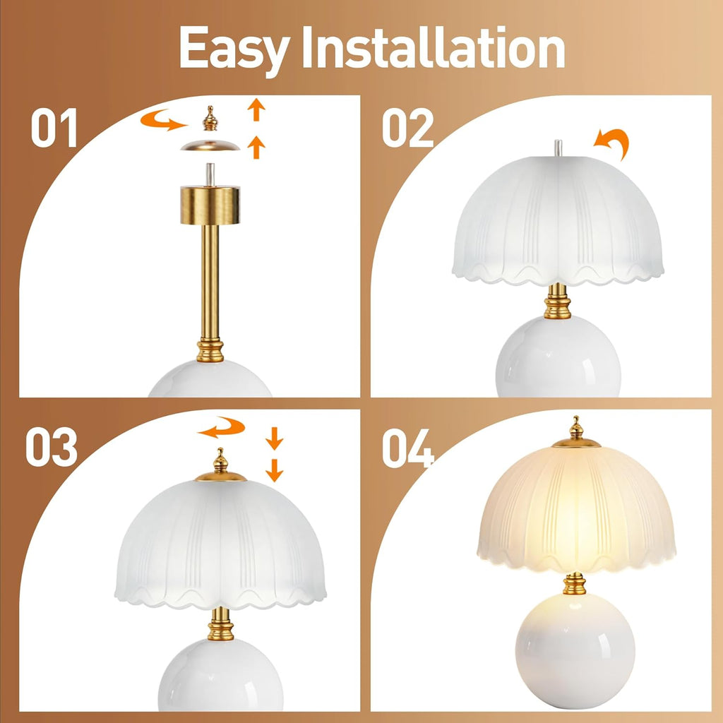Orange Bedside Lamp - View 7