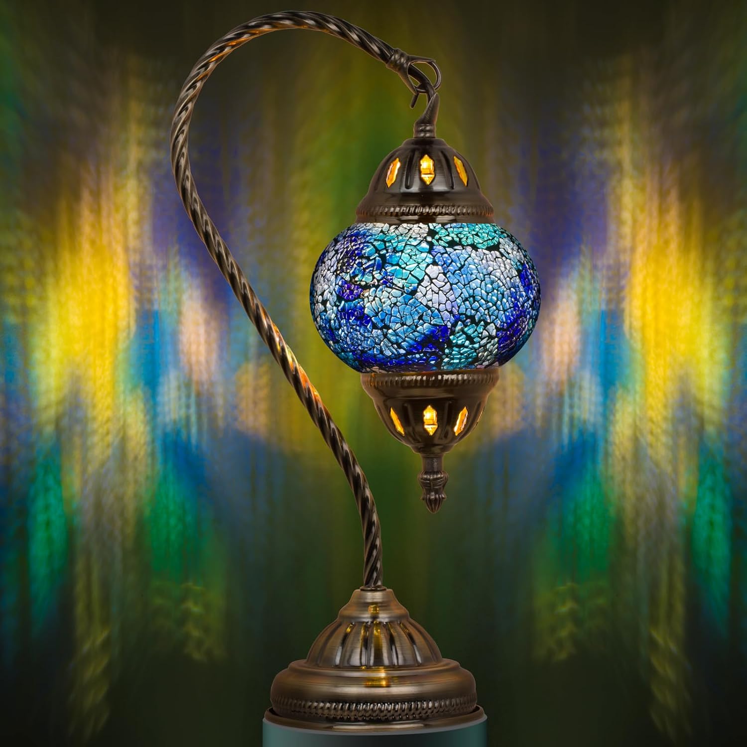 Vintage Blue Table Lamp — Shard Blue