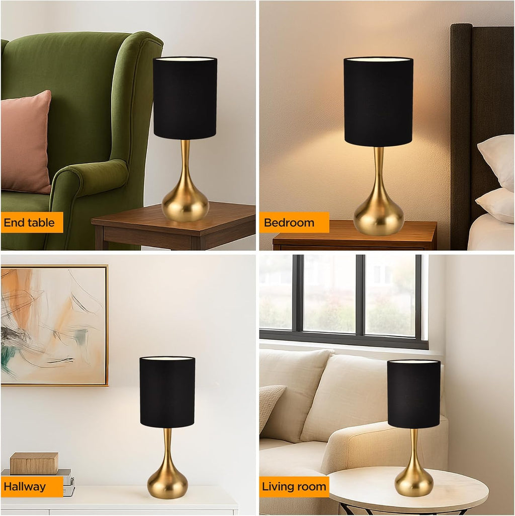 Linen Luxe Metal Nightstand Lamp — 17.3" - View 7