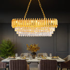 Oval Luxe Black Chandelier — 8-Light