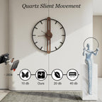 Modern Wood Wall Clock - View 3