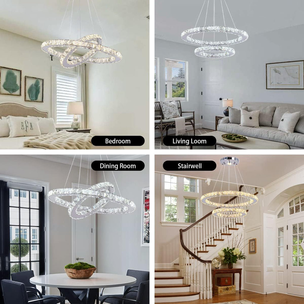 Adjustable Luxe Metal Chandelier — 8" - View 2