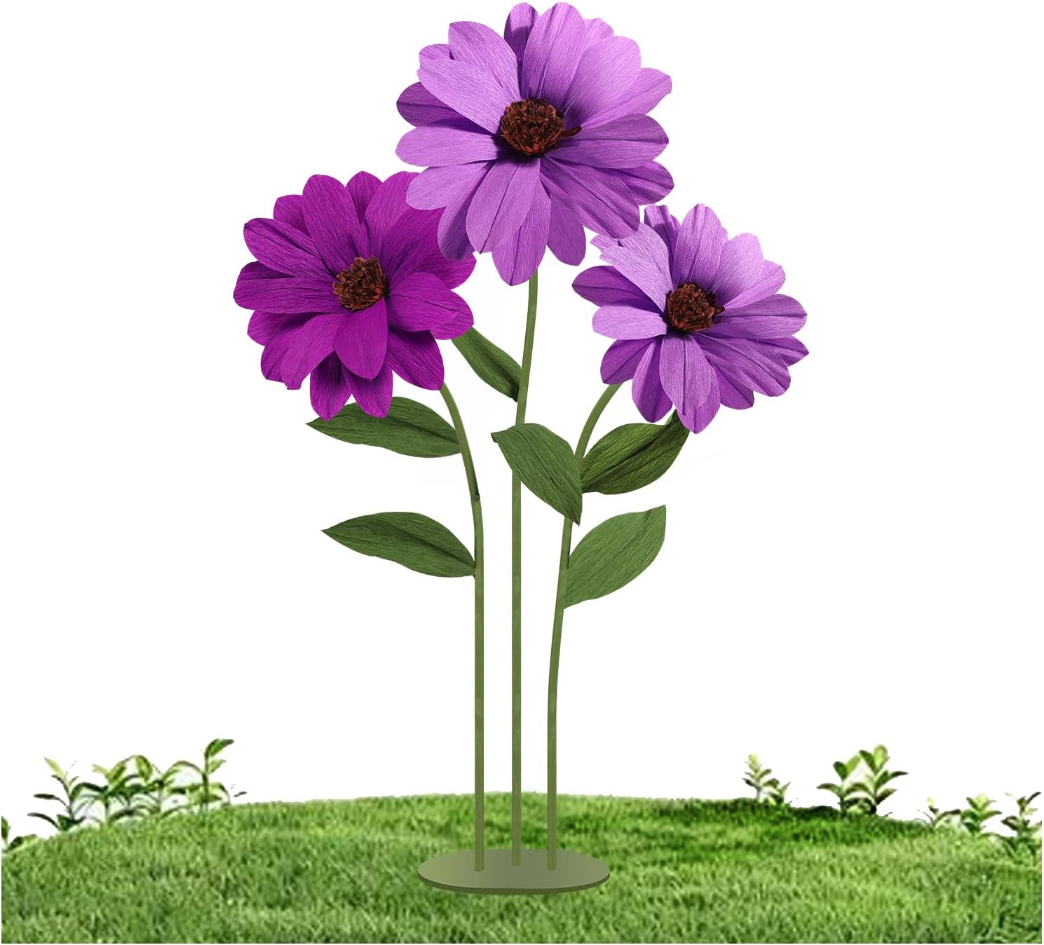 Beige Artificial Plant — Gradient Purple Daisy