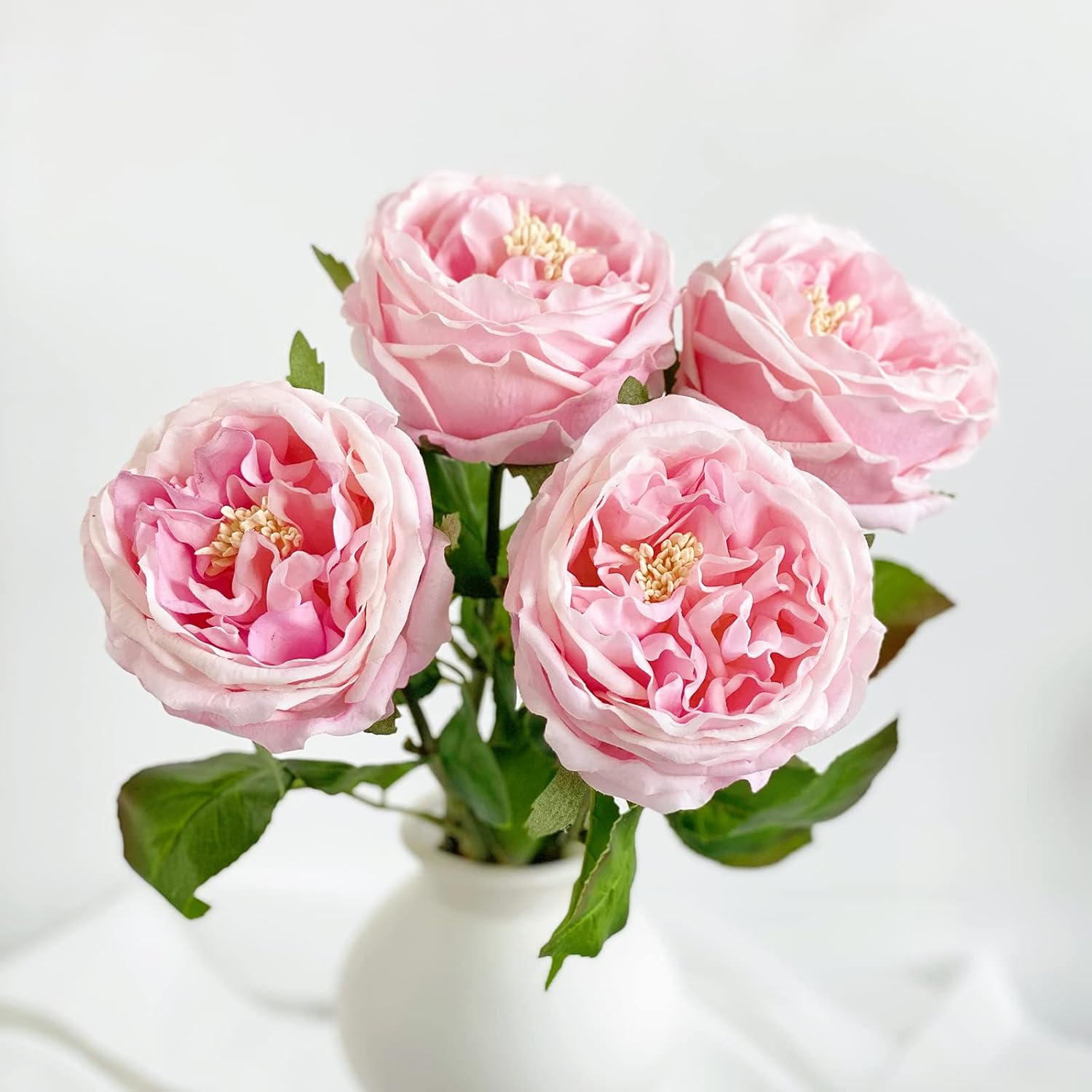 Gold Artificial Flowers — 3.5" — Light Pink