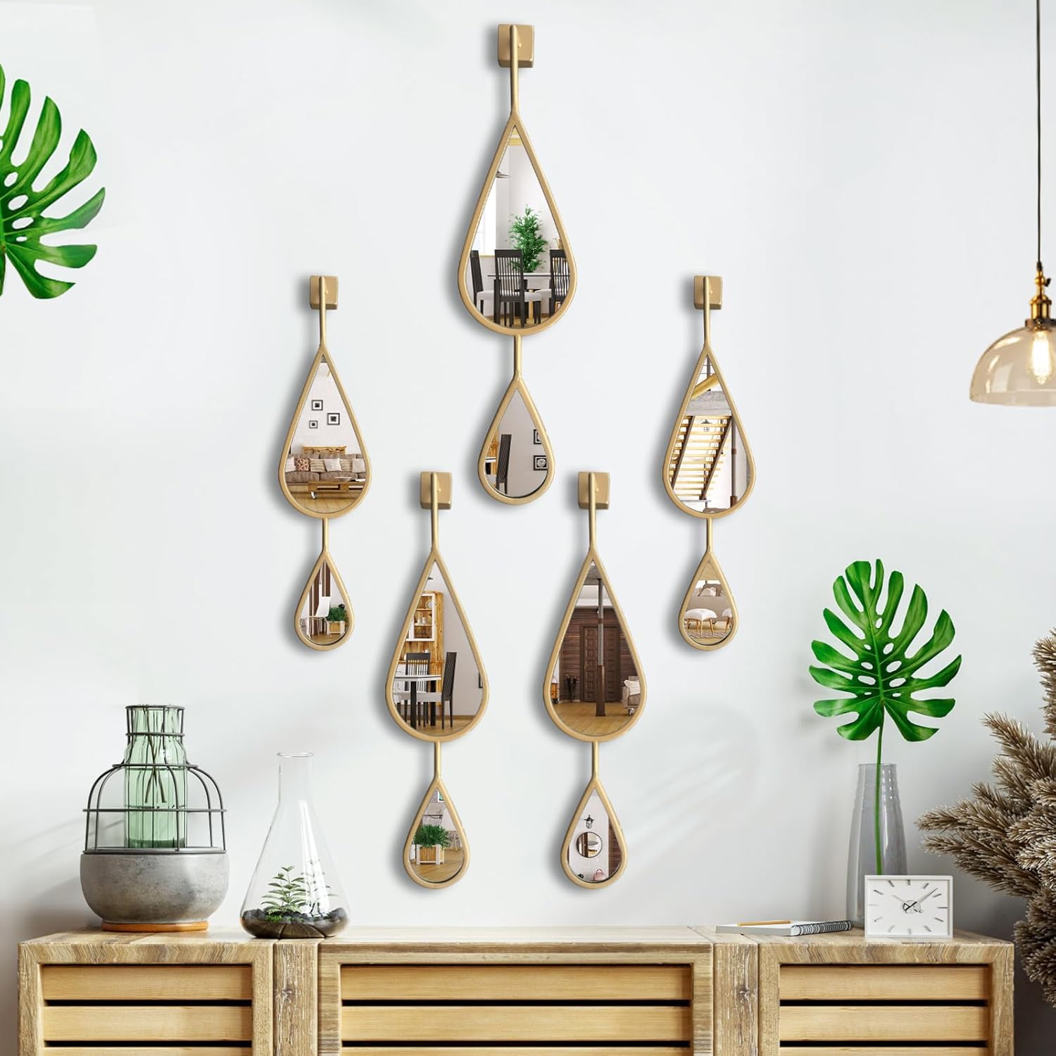 Luxe Brown Wall Mirror — Brassy Gold