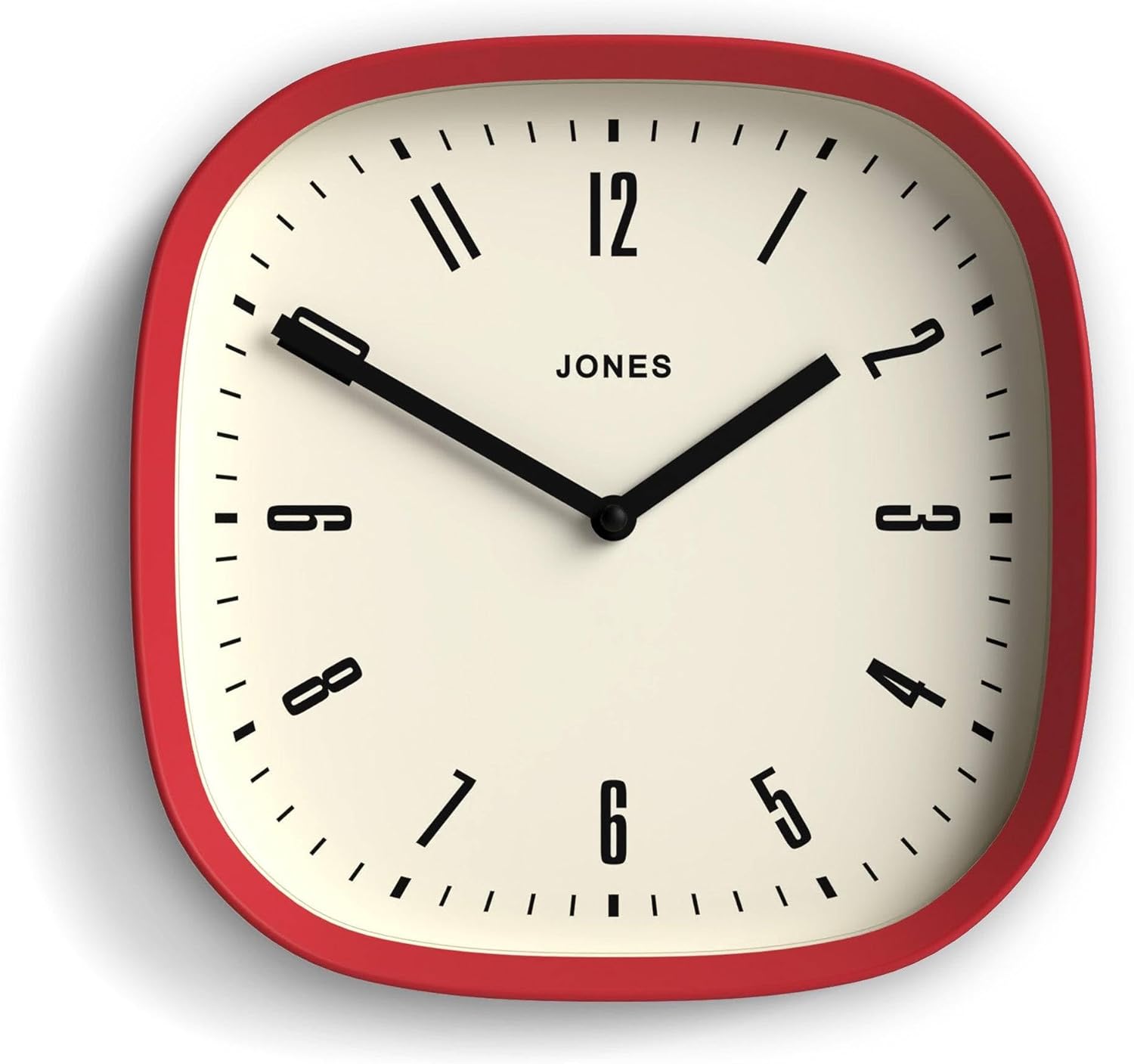 Mid-Century Black Wall Clock — 10" — 25 x 25 x 5cm