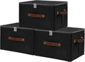 Linen Beige Storage Bin — Set of 1 — Medium (Pack of 3）