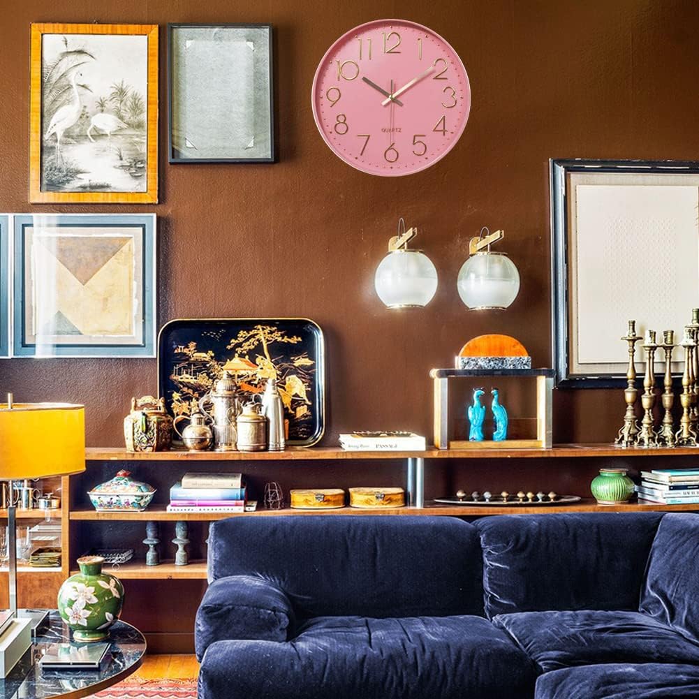Battery Operated Modern Blue Wall Clock - View 5
