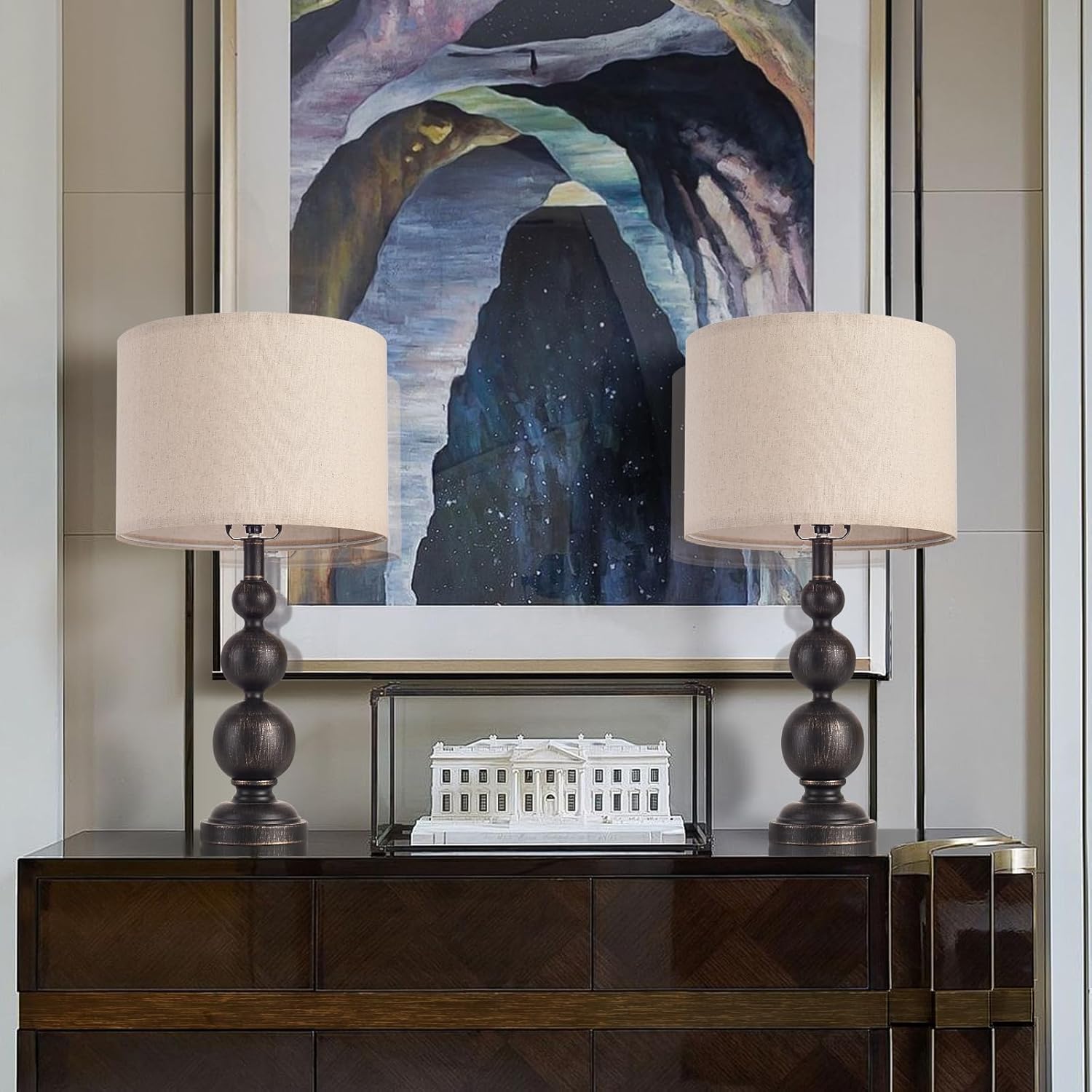 Luxe Black Table Lamp — 24.4" — Black Iron