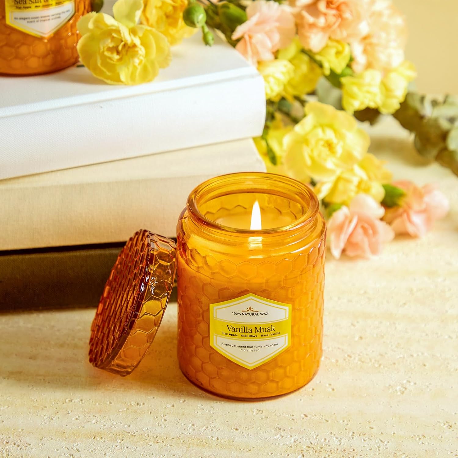 Scented Blue Candle - View 8