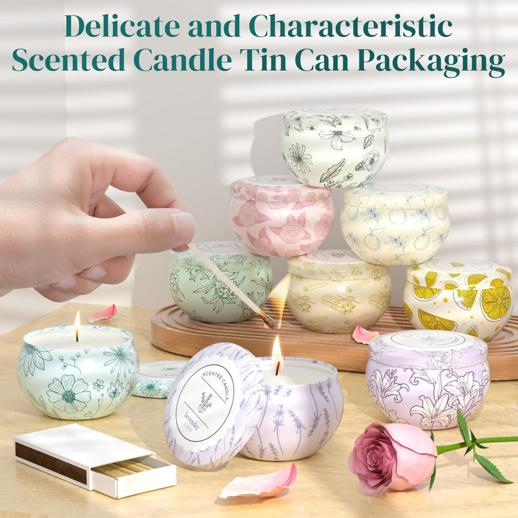 Metal Scented Candle — Set of 9 - View 5