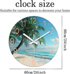 Battery Operated Blue Wall Clock — 24" - View 6