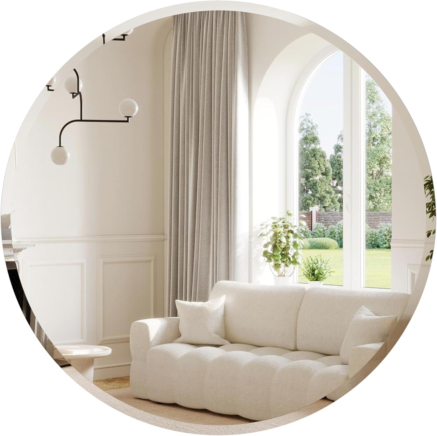 Beveled Glass Wall Mirror — 0.6" — 30"L x 30"W