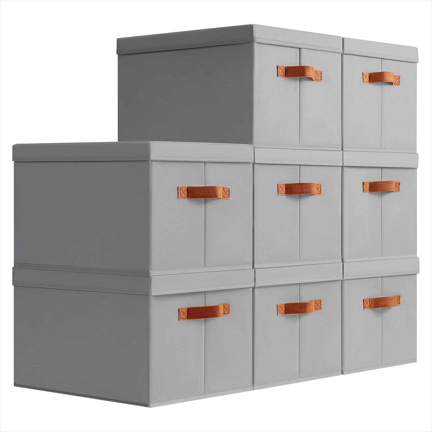 Beige Storage Bin — Grey