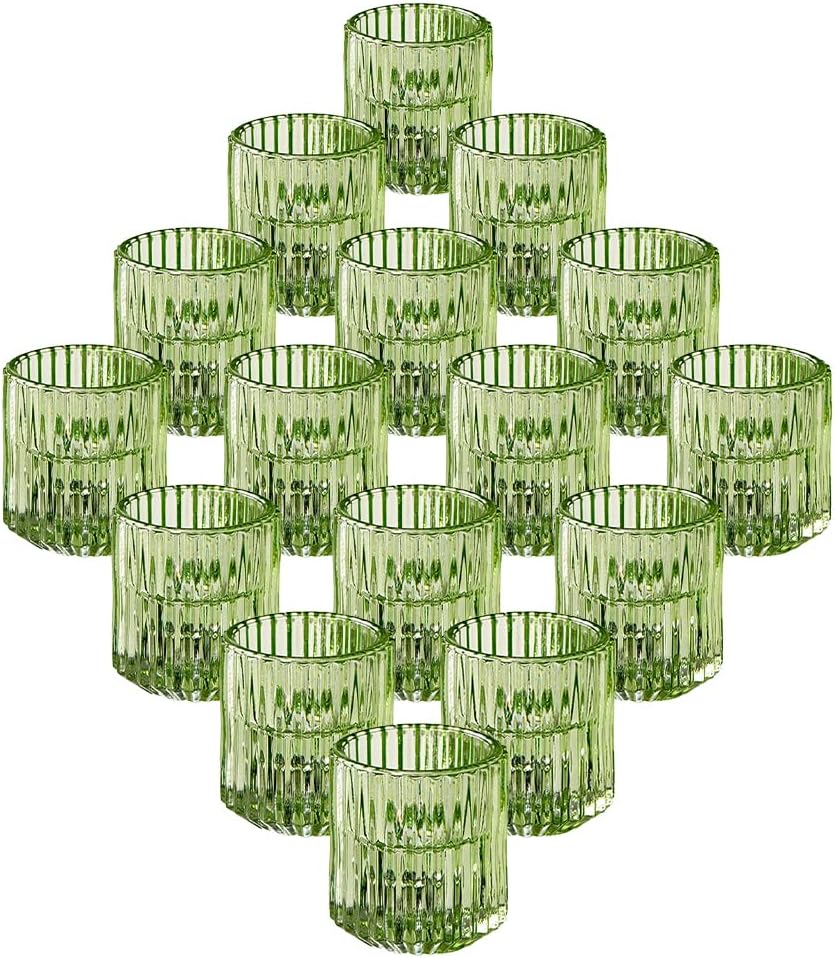 Gold Candle — 3.75" — 2.25" Green, Set of 32