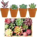 Green Faux Succulent — 5" - View 4