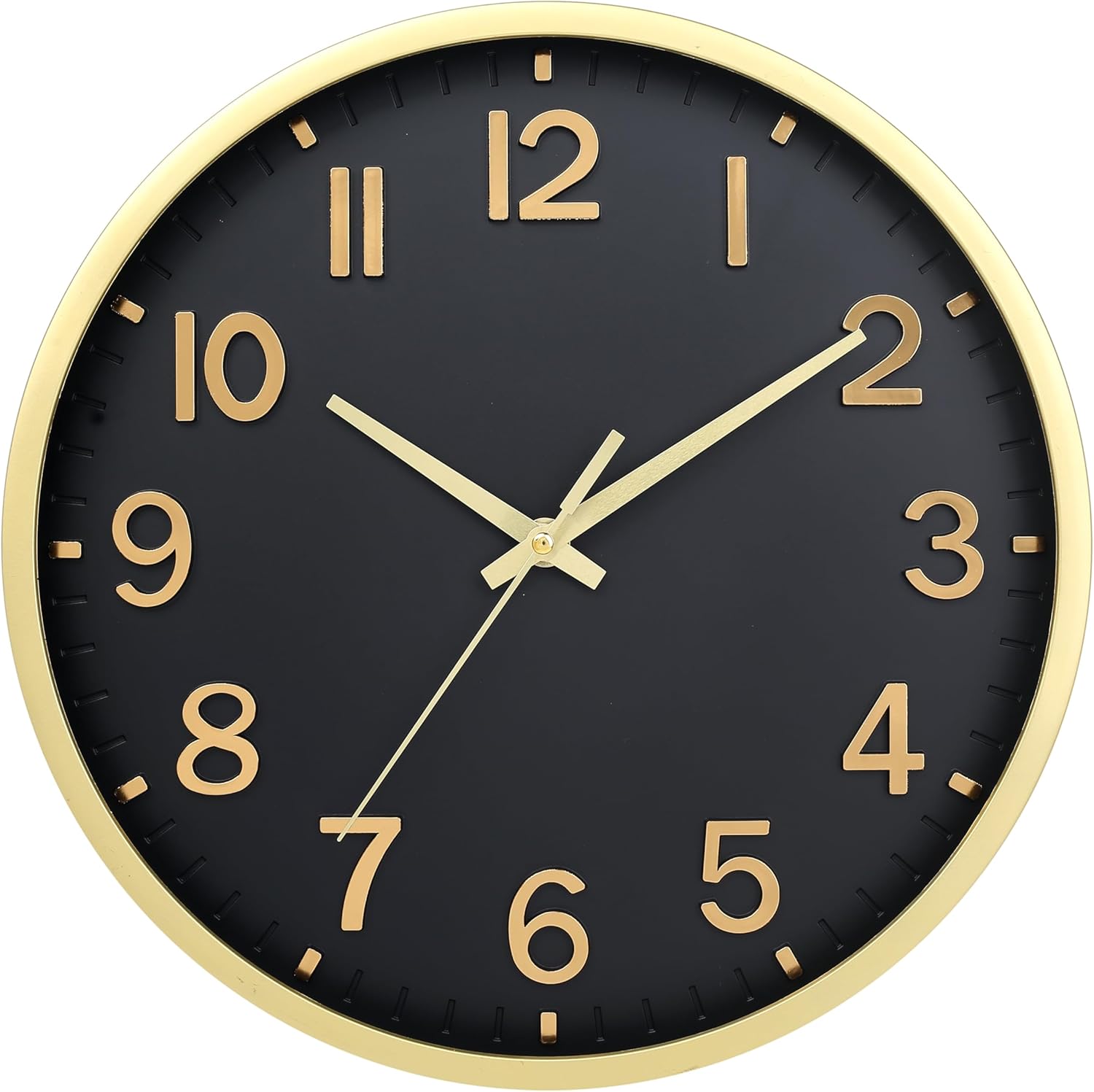 Battery Operated Luxe Beige Wall Clock — 8" — 10 inch