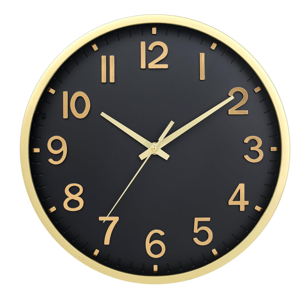 Battery Operated Luxe Beige Wall Clock — 8"