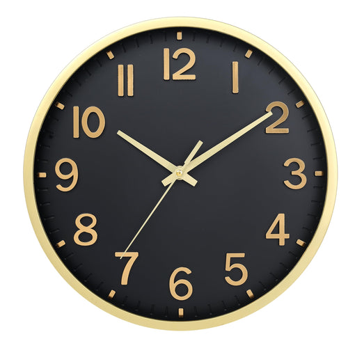 Battery Operated Luxe Beige Wall Clock — 8"