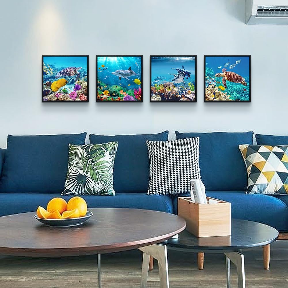 Modern Black Framed Wall Art — 12" - View 3