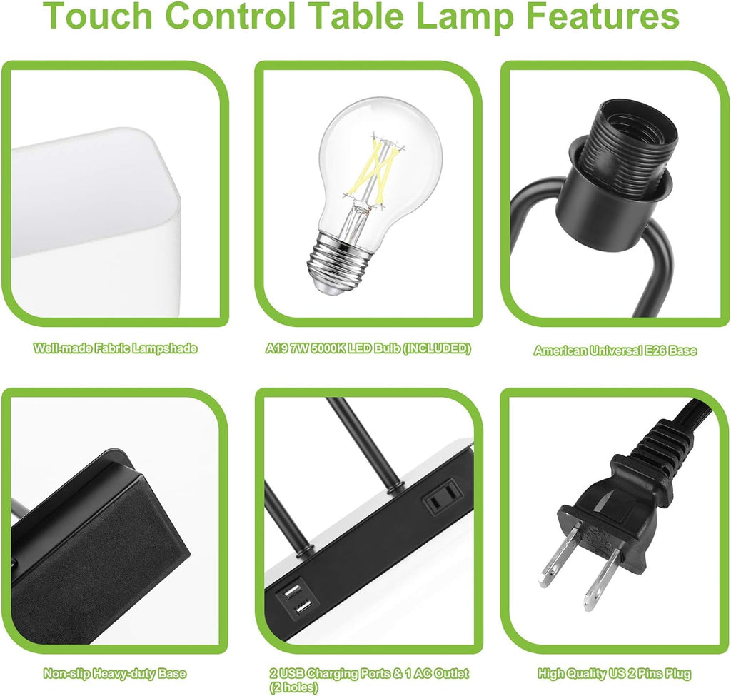 Dimmable Modern Beige Desk Lamp - View 4