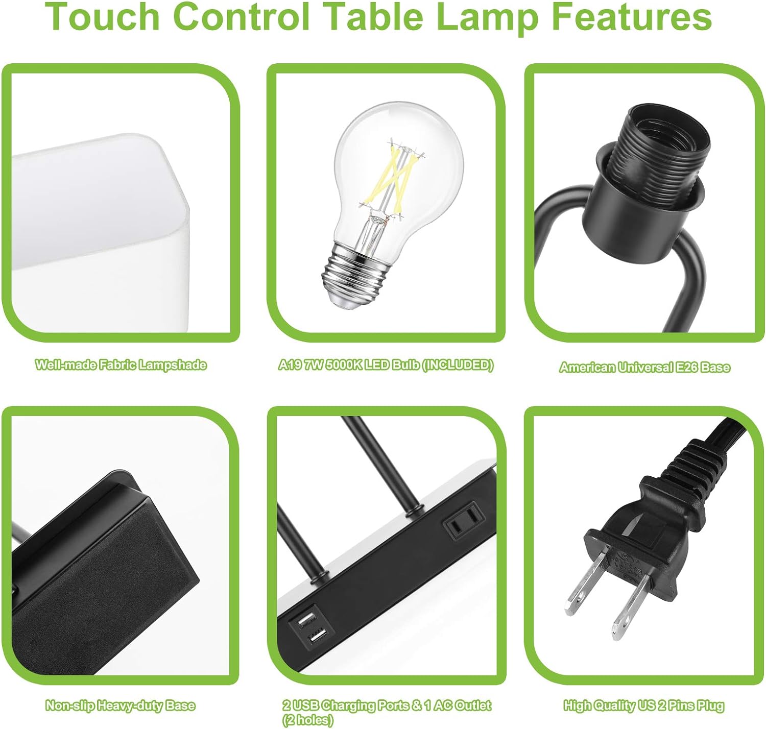 Dimmable Modern Beige Desk Lamp - View 4