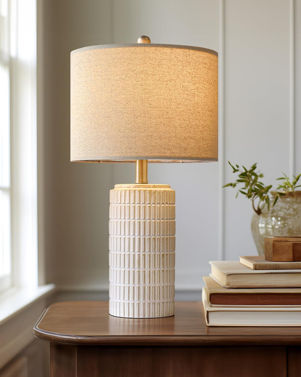 Modern Beige Desk Lamp — 23" - View 7