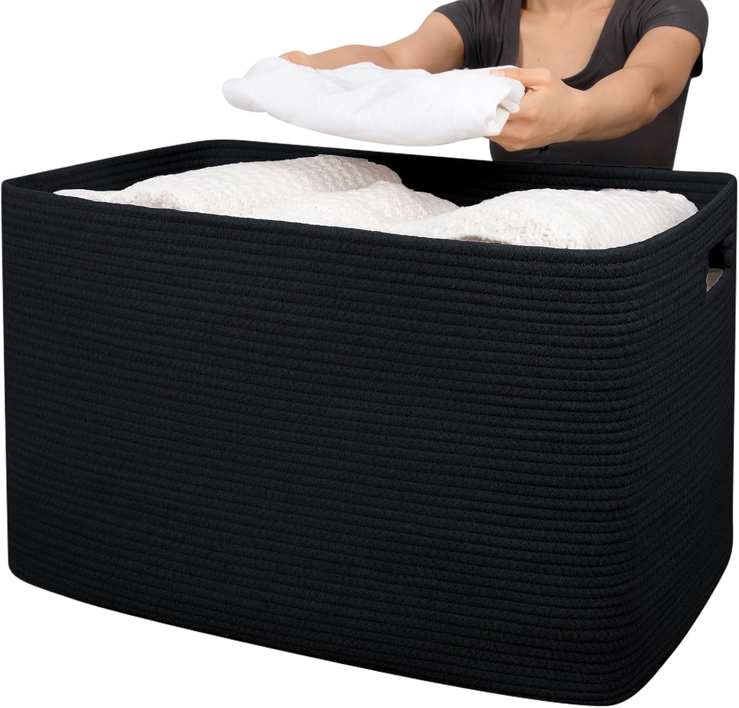 Oversized Black Throw Pillow — 25" — Black