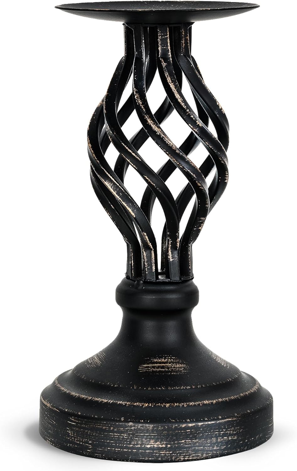 Vintage Metal Candle — Medium Size-Black