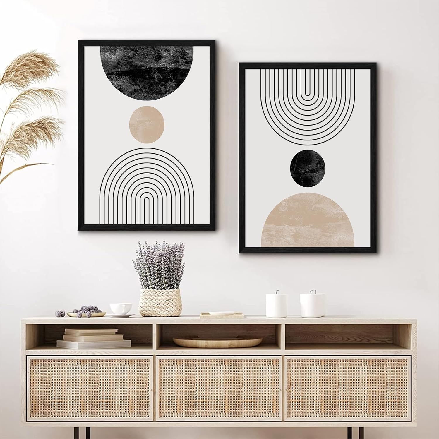 Framed Boho Blue Wall Art Print — 24" - View 5